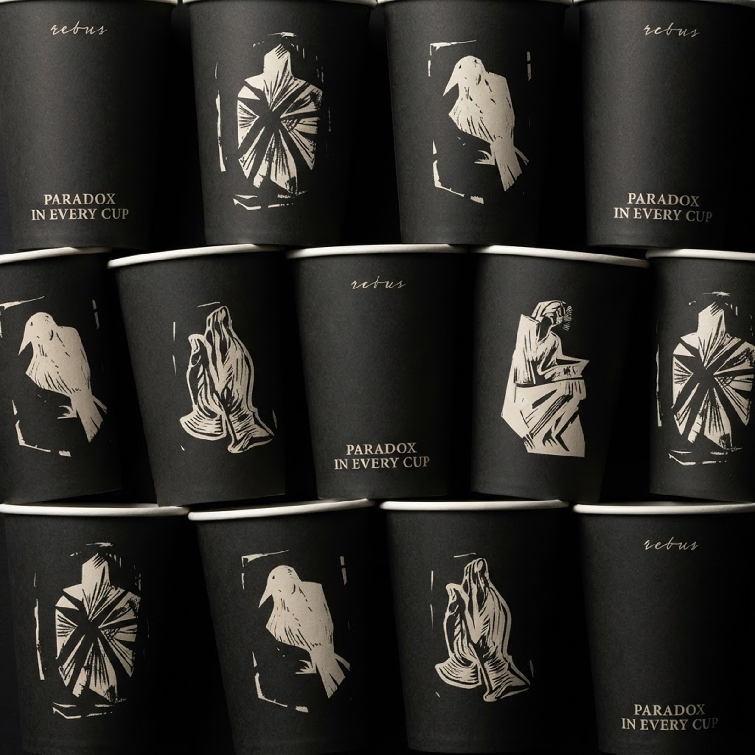 Rebus coffee cup branding